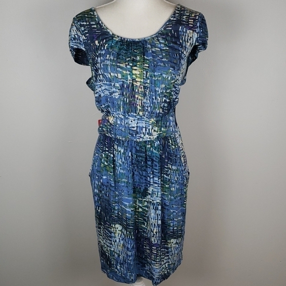 Mark. Batik Print Open Back Dress See Measurements - Picture 2 of 15